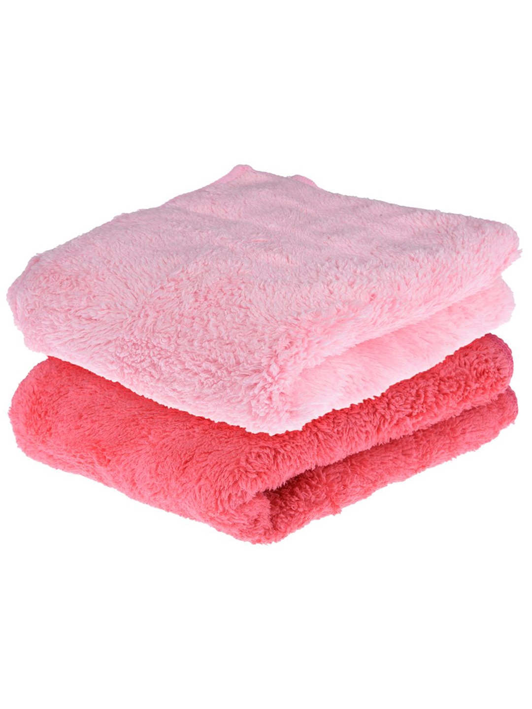 

Kuber Industries Pack Of 2 Pink & Peach Reusable 350 GSM Microfiber Cleaning Cloth