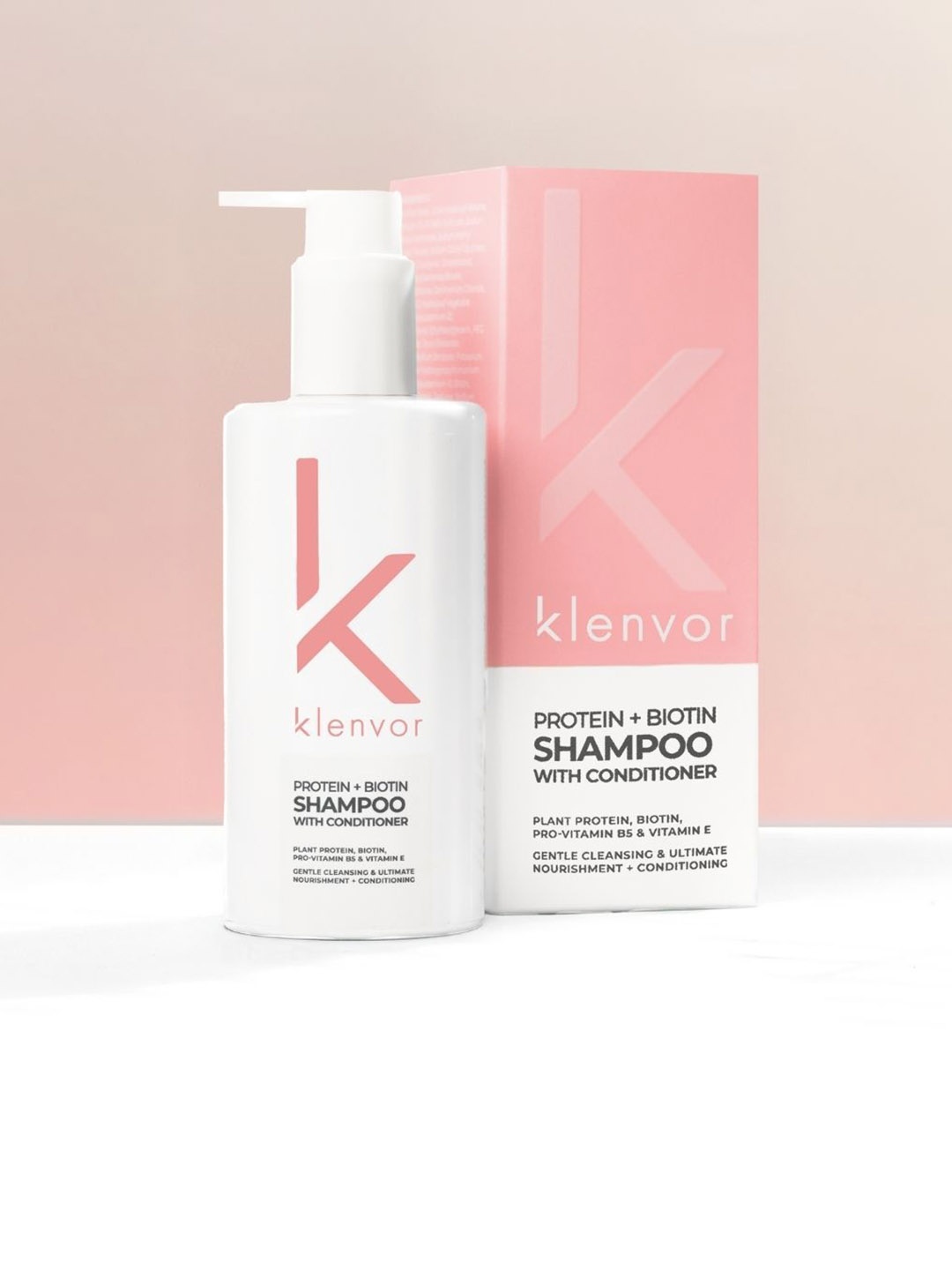 

KLENVOR Protein & Biotin Shampoo With Conditioner- 250 ml, White