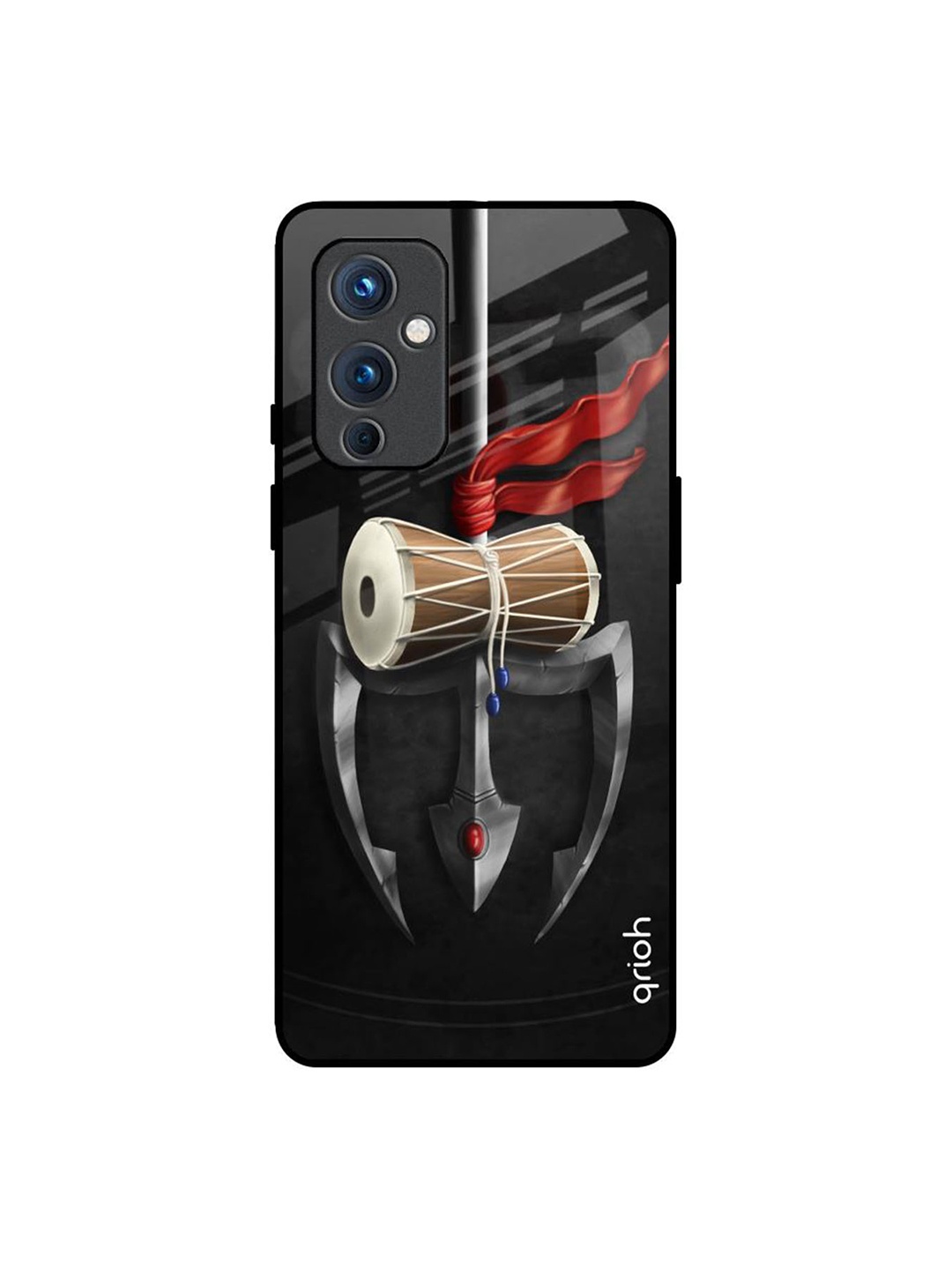 

QRIOH Quirky Printed OnePlus 9 Back Case Mobile Accessories, Black