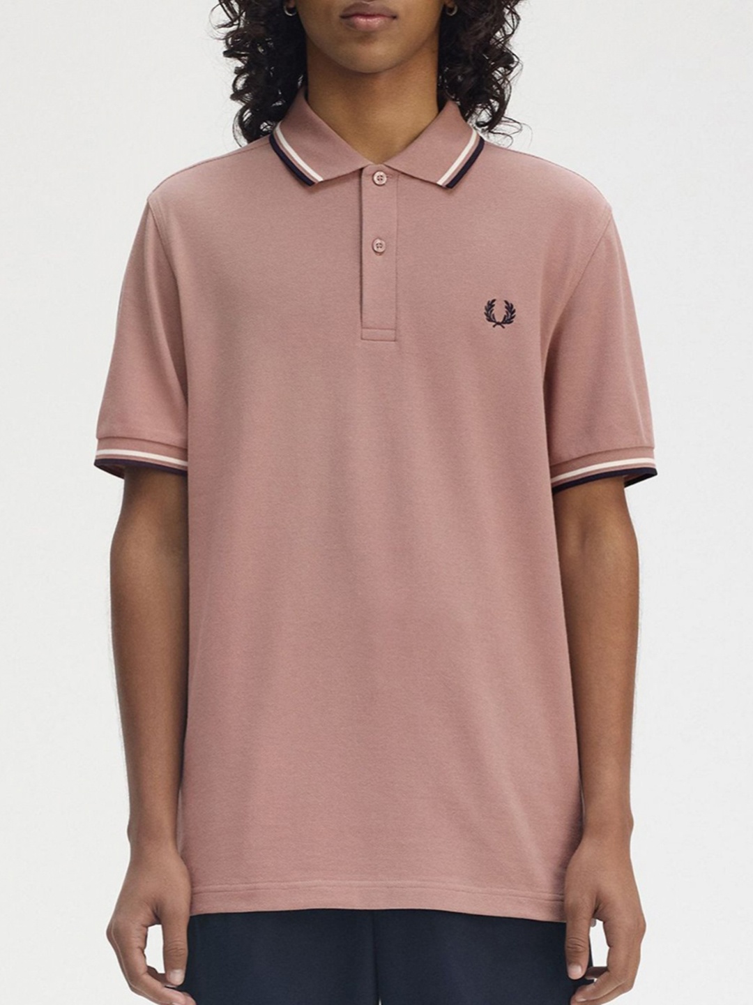 

Fred Perry Men Polo Collar T-shirt, Na