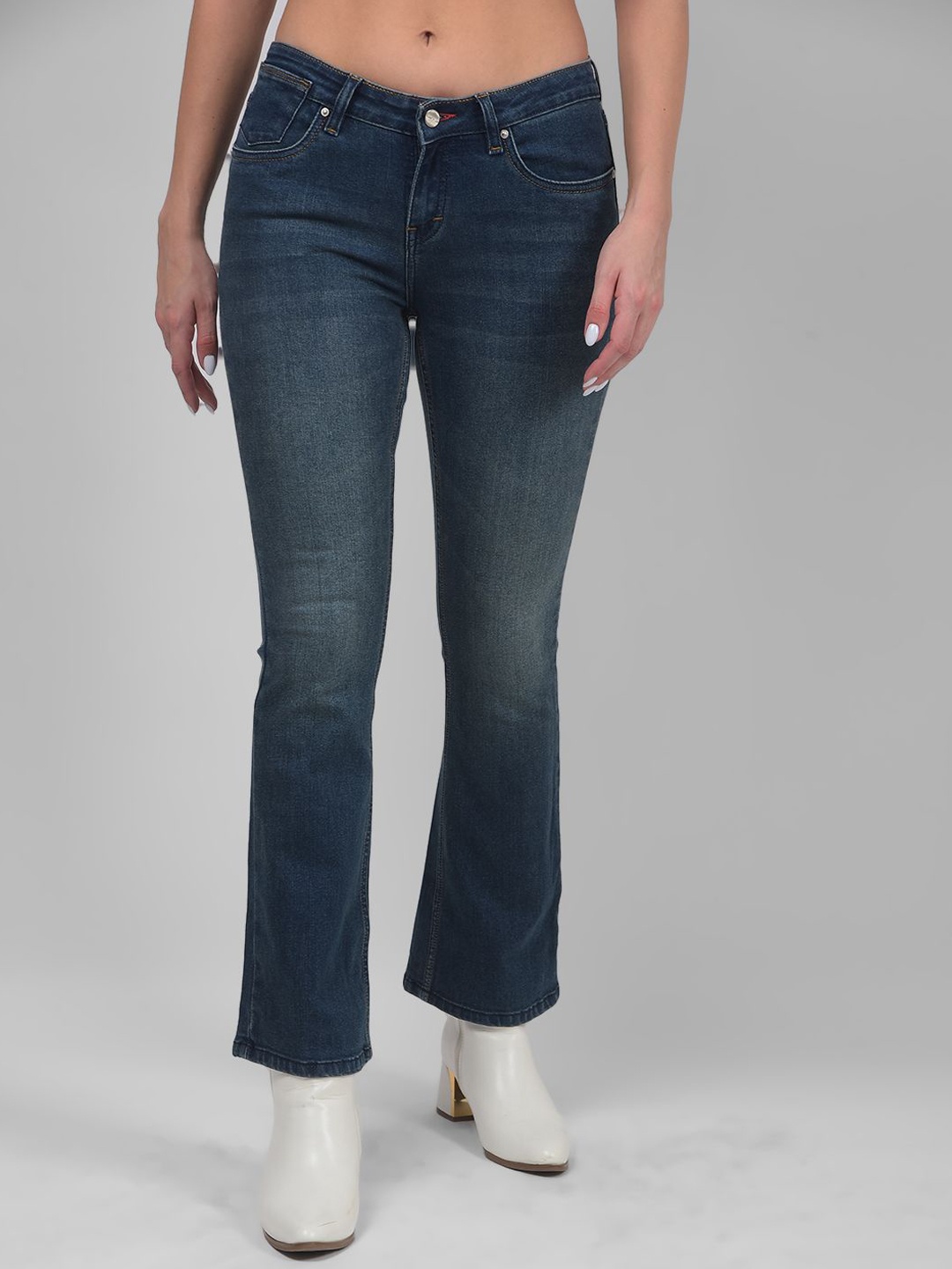 

Numero Uno Women Bootcut Light Fade Stretchable Jeans, Blue