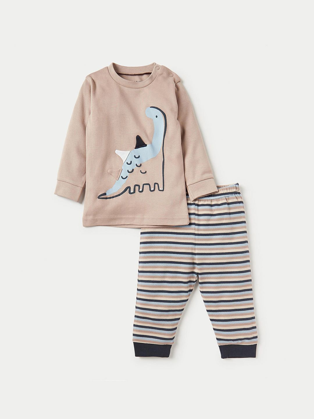 

Juniors by Babyshop Boys Printed T-shirt With Pyjama, Beige