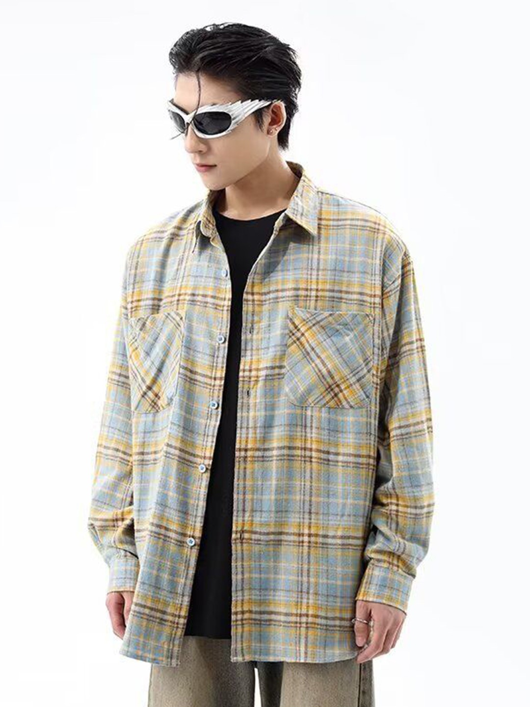 

StyleCast Men Opaque Checked Casual Shirt, Green