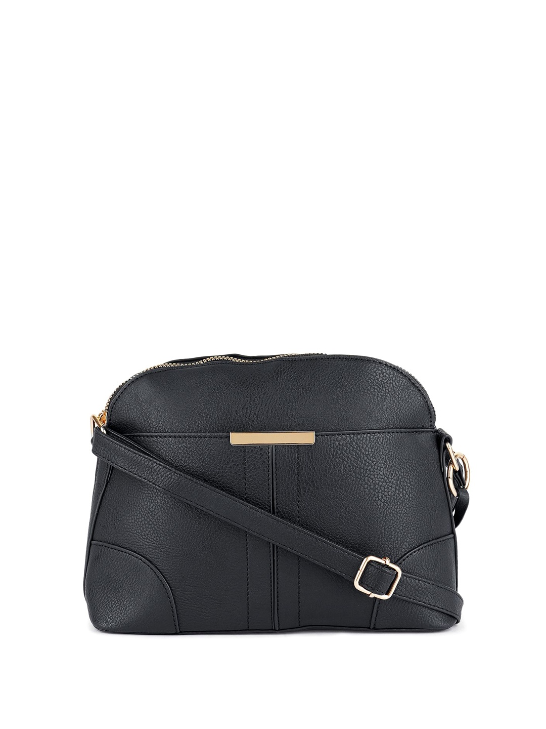 

London Rag Textured PU Structured Sling Bag, Black