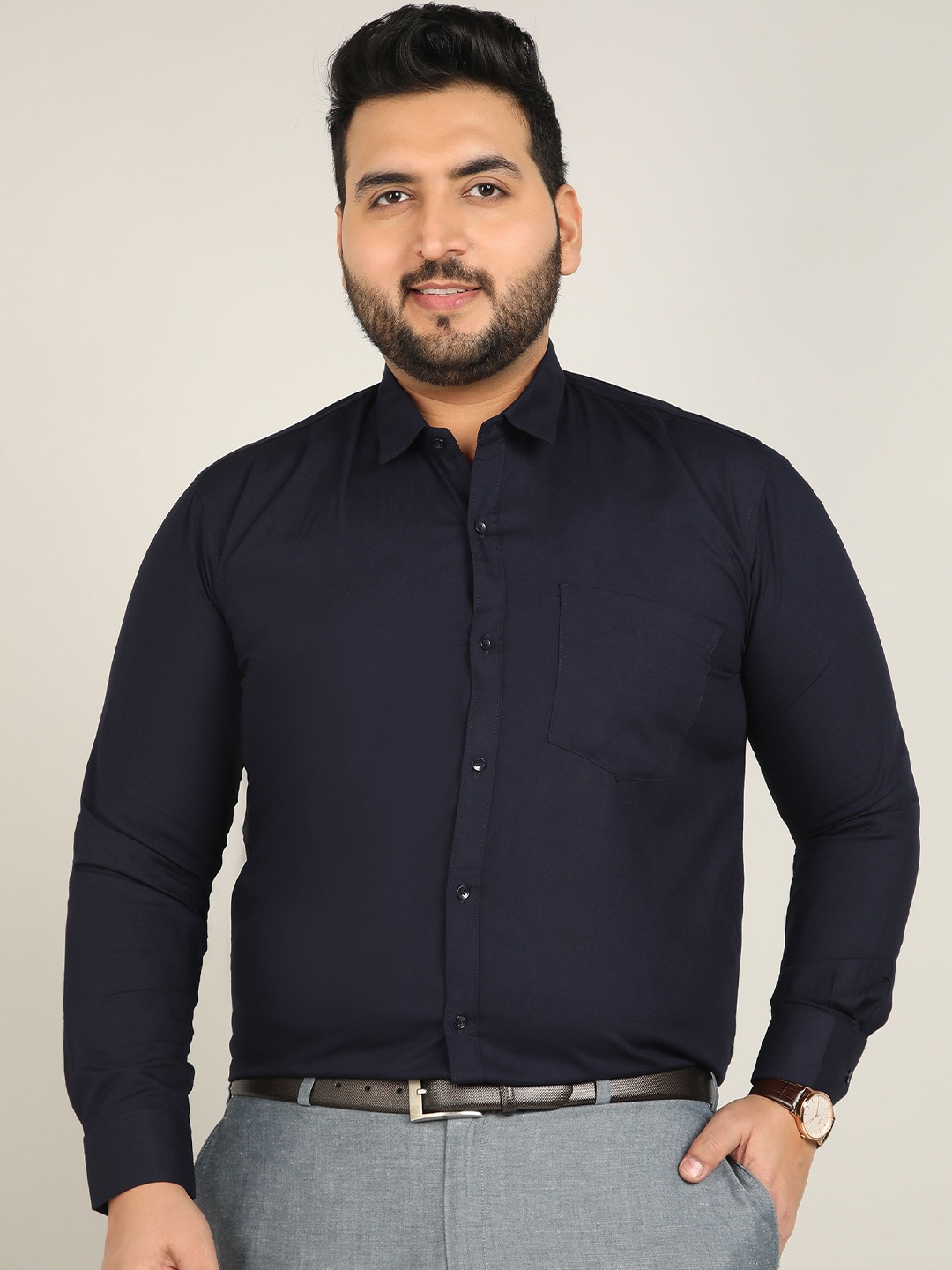 

METRONAUT PLUS Men Classic Opaque Casual Shirt, Navy blue