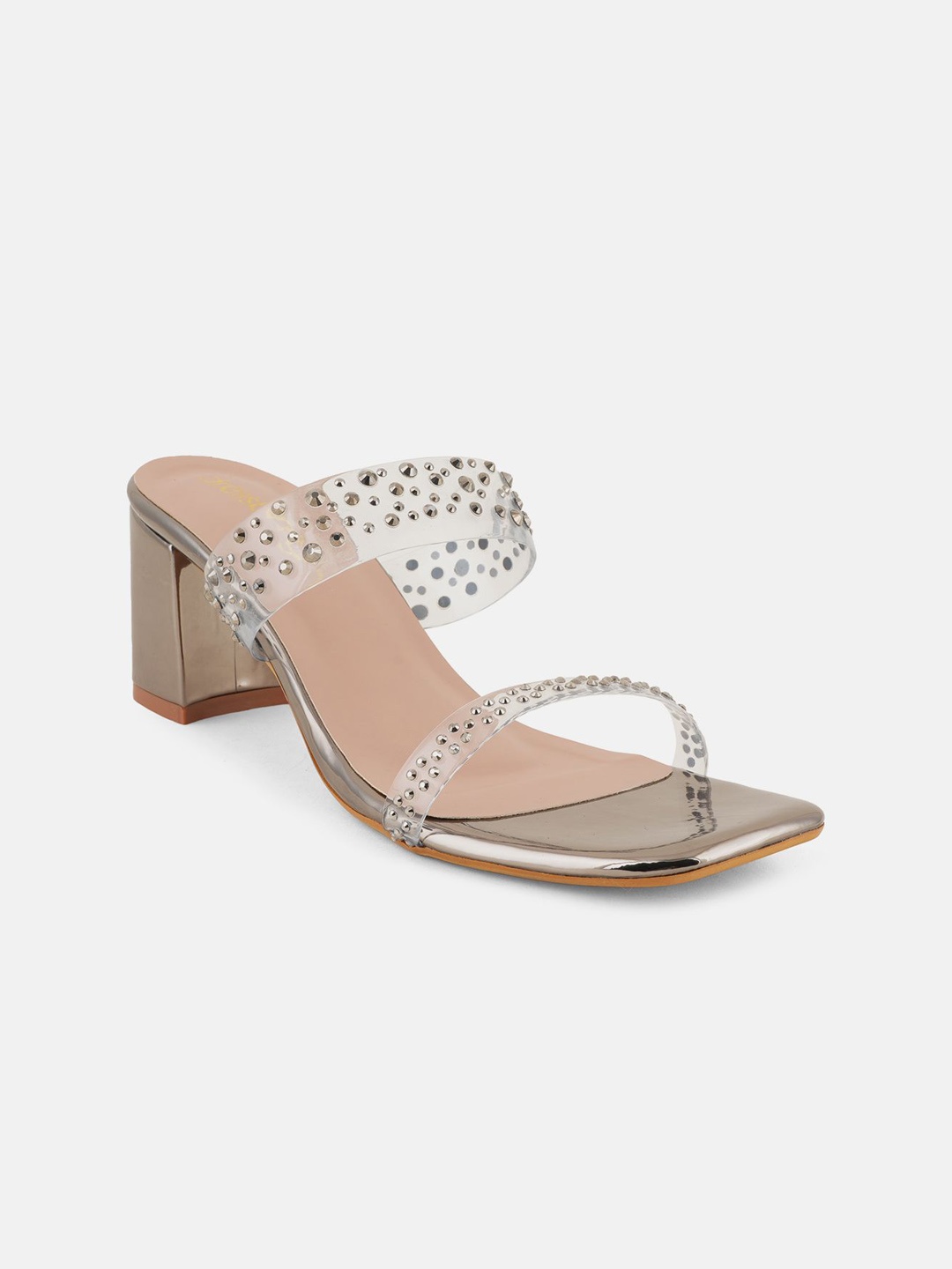 

DressBerry Party Block Sandals, Gold