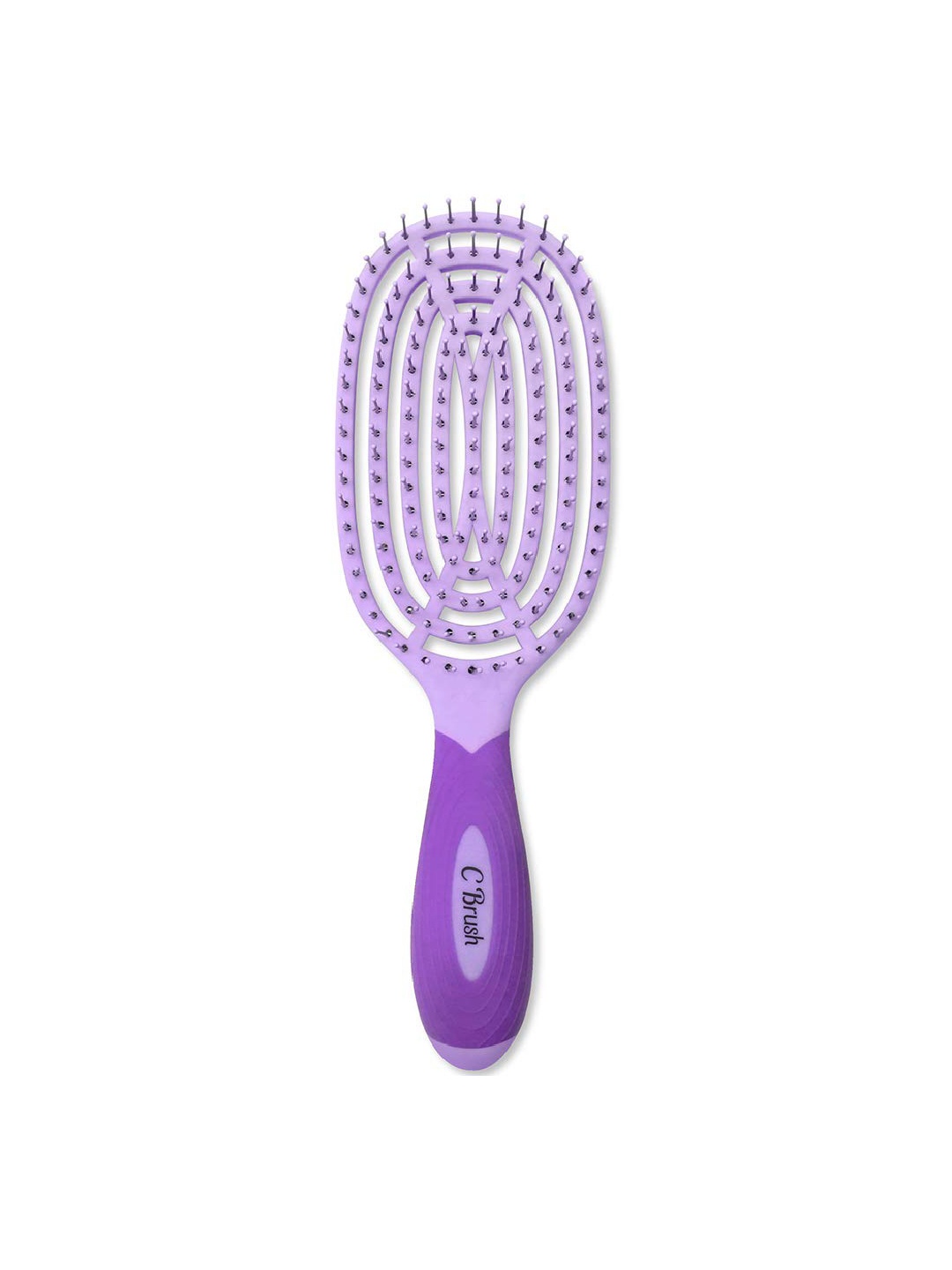 

NuWay 4Hair Patented Scalp Care Detangler Venting Paddle Hair Brush - Purple