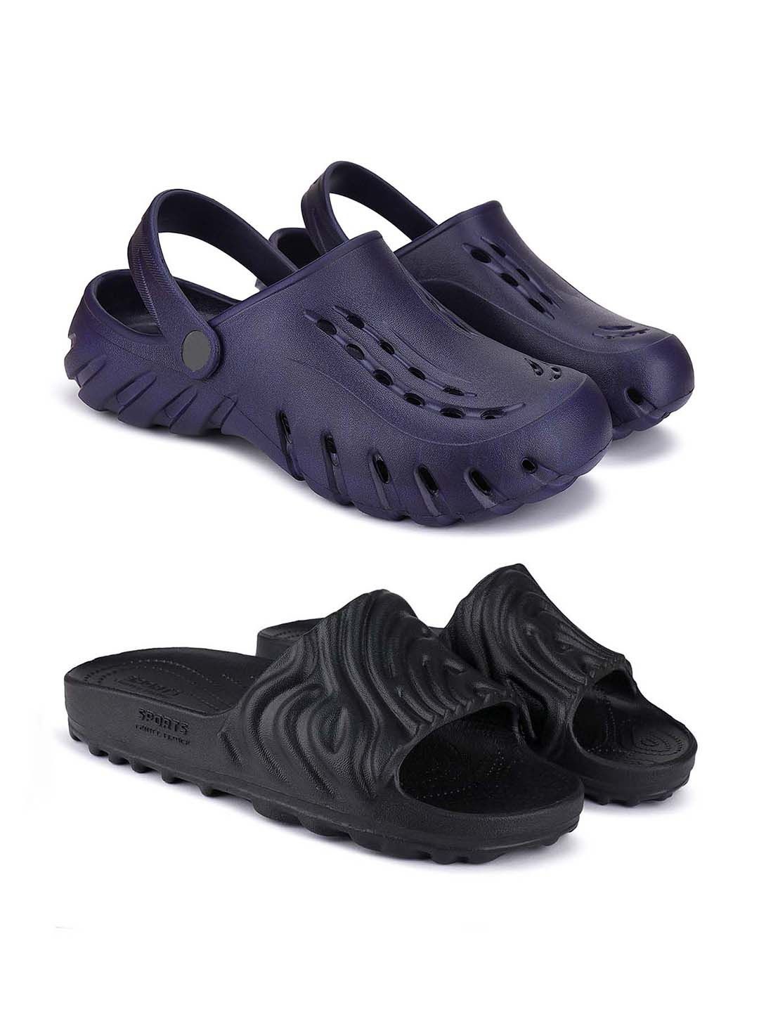 

BERSACHE Men Clogs, Navy blue