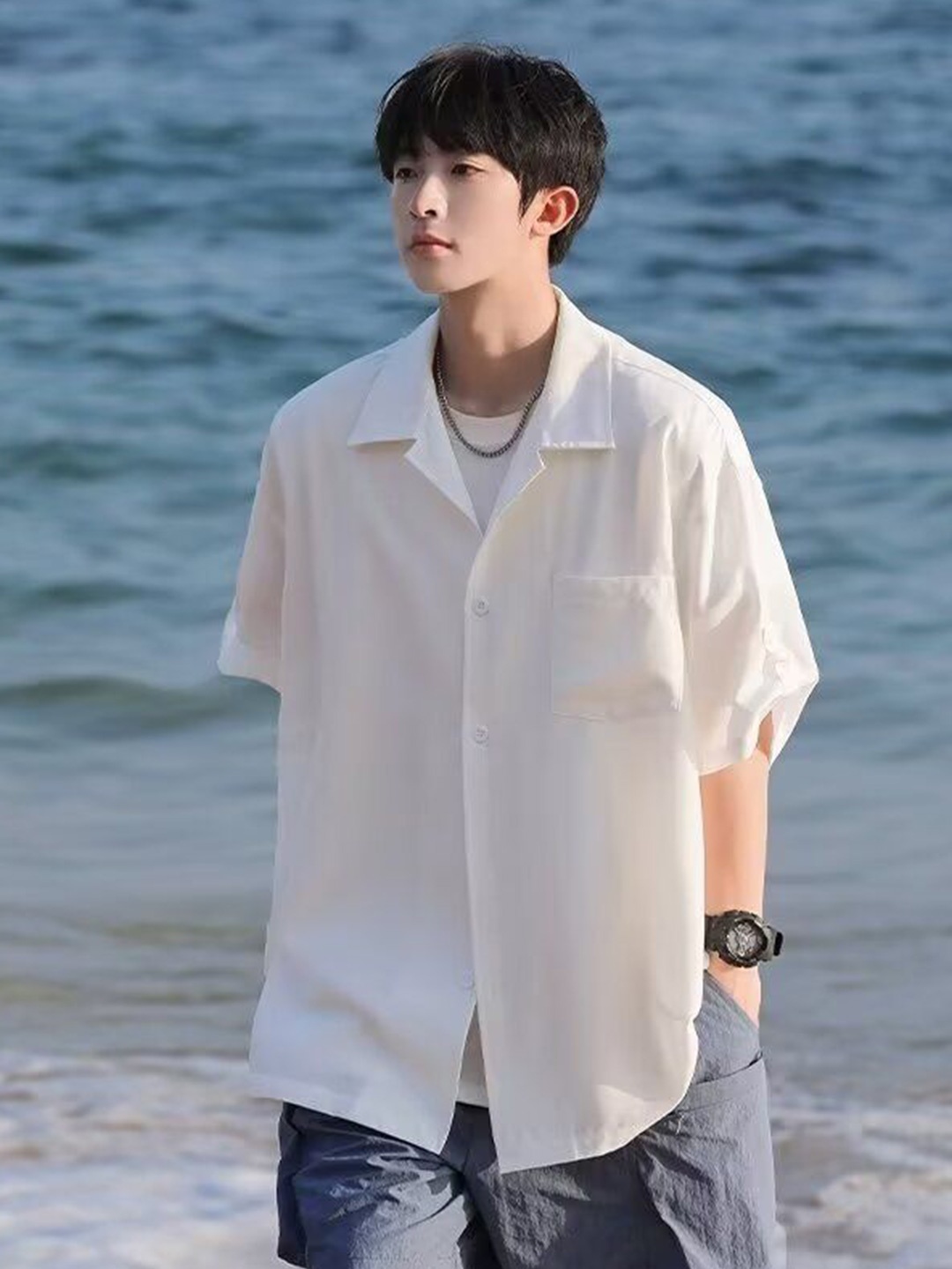 

StyleCast Men Opaque Casual Shirt, White