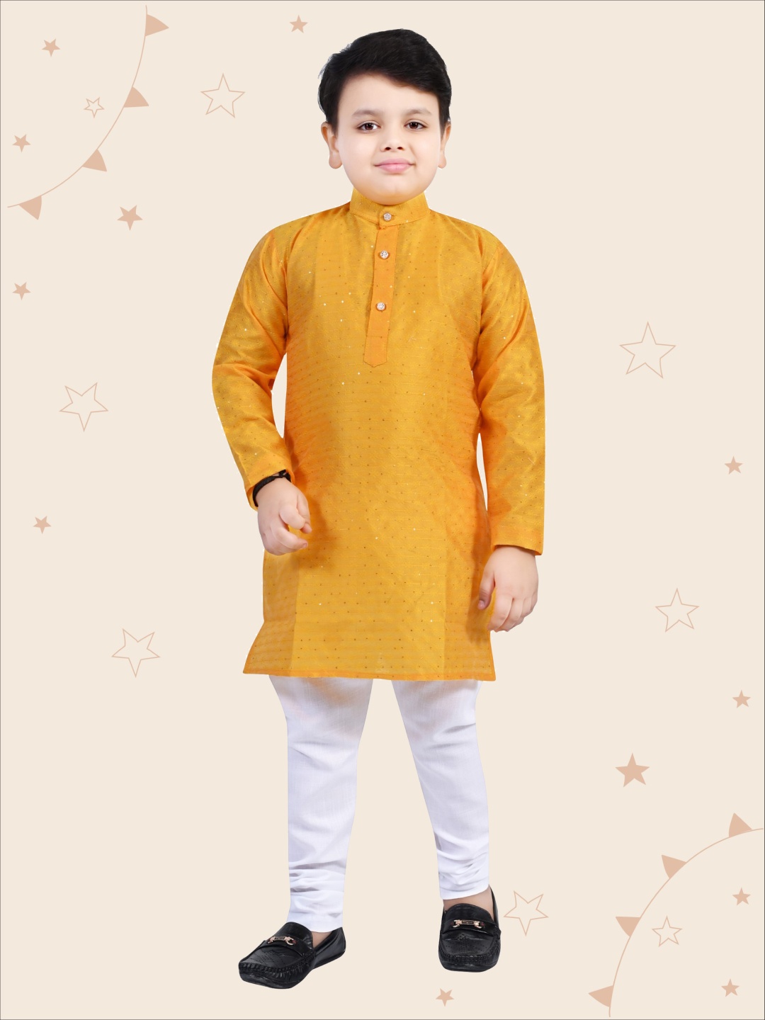 

Kidotsav Boys Kurta with Pyjamas &, Yellow
