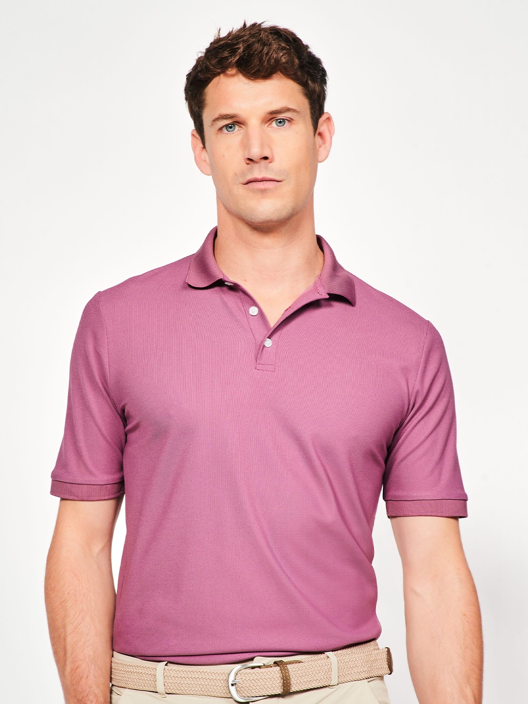

Inesis By Decathlon Men's short-sleeved golf polo shirt - WW500, Burgundy