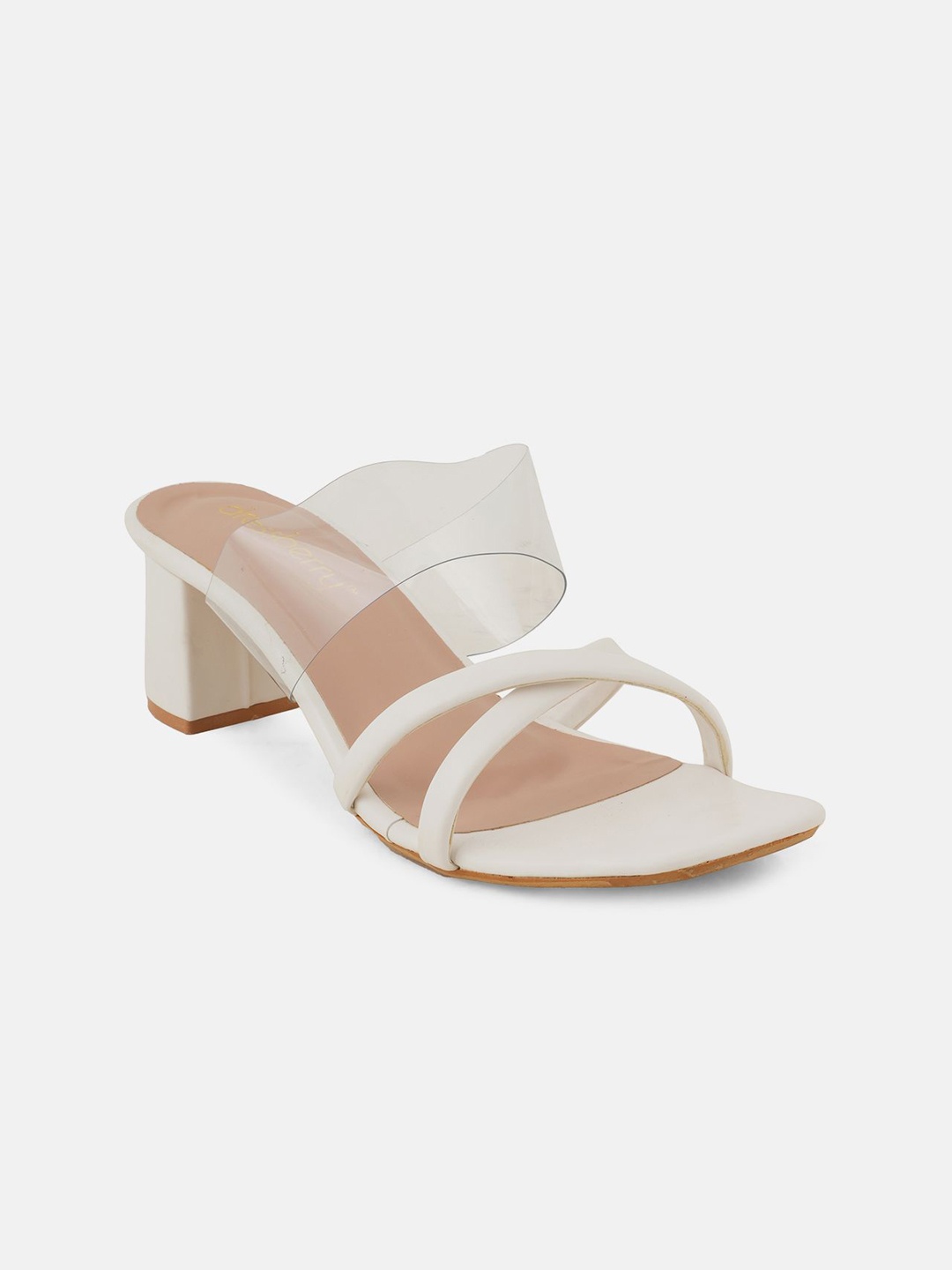 

DressBerry Block Sandals, White