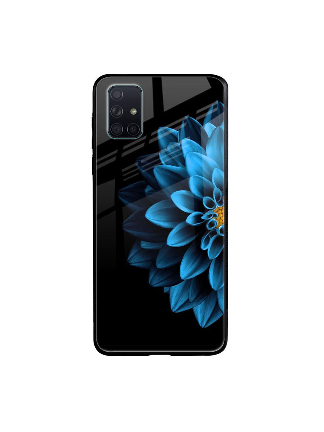 

QRIOH Floral Printed Samsung Galaxy A71 Back Case Mobile Accessories, Black