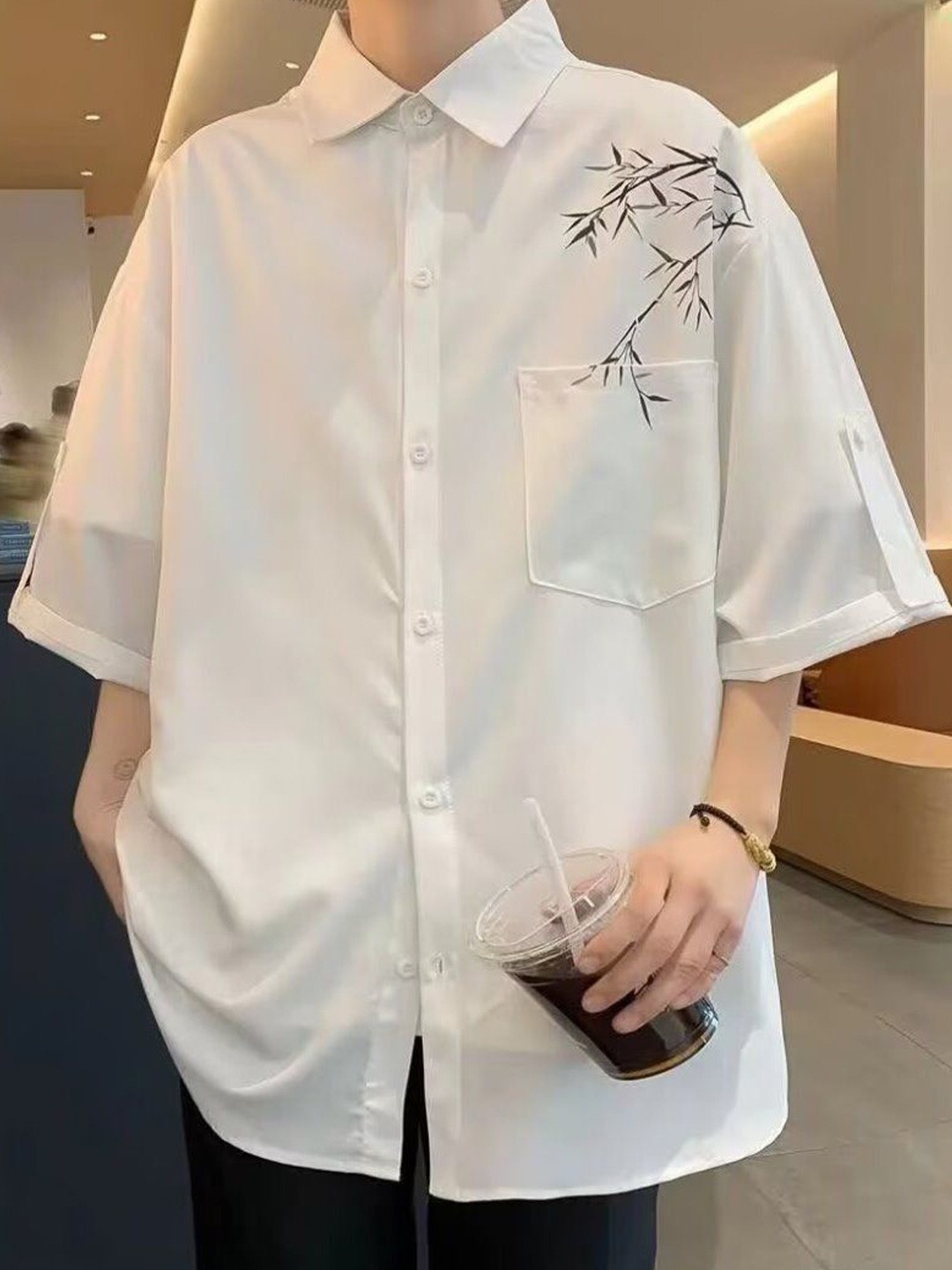 

StyleCast Men Floral Opaque Printed Casual Shirt, White
