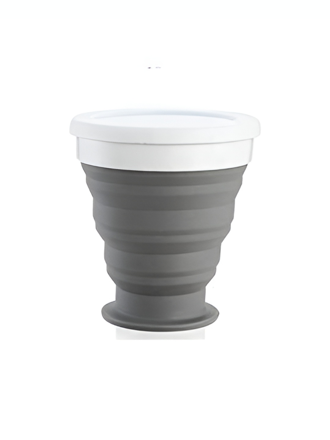 

Baskety Black & White Glossy Glass Collapsible Travel Cup with Lids 200ml