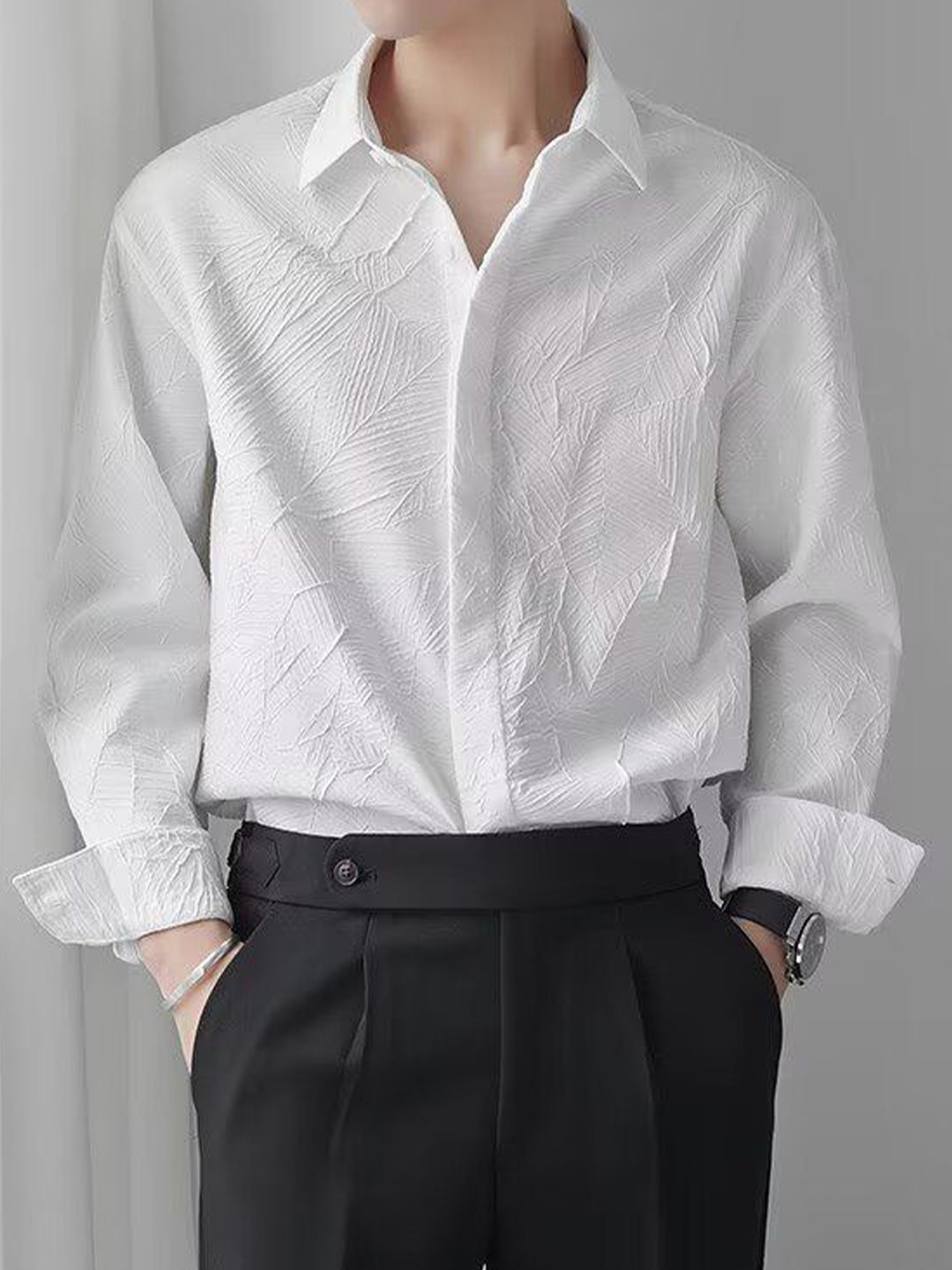 

StyleCast Men Opaque Casual Shirt, White