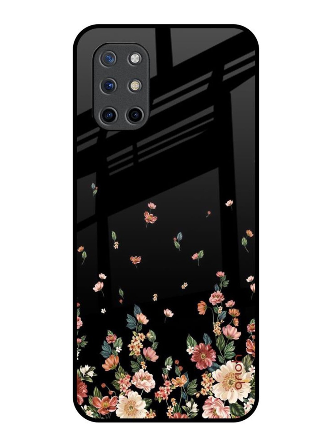 

QRIOH Floral Printed OnePlus 8T Back Case Mobile Accessories, Black