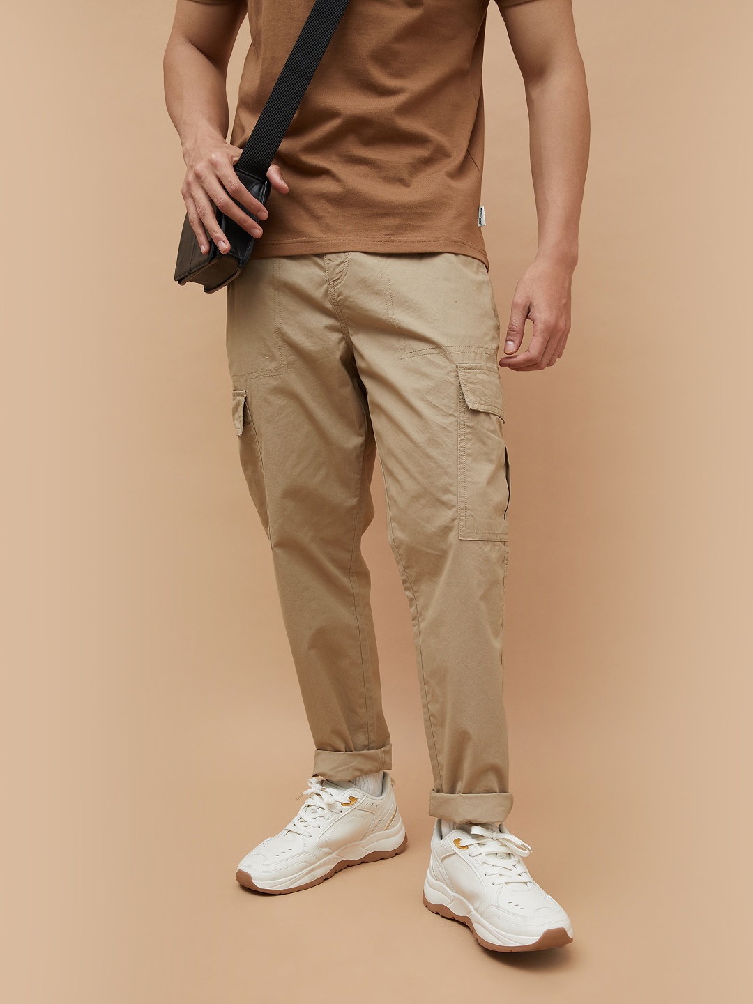 

Fame Forever by Lifestyle Men Cargos Trousers, Khaki