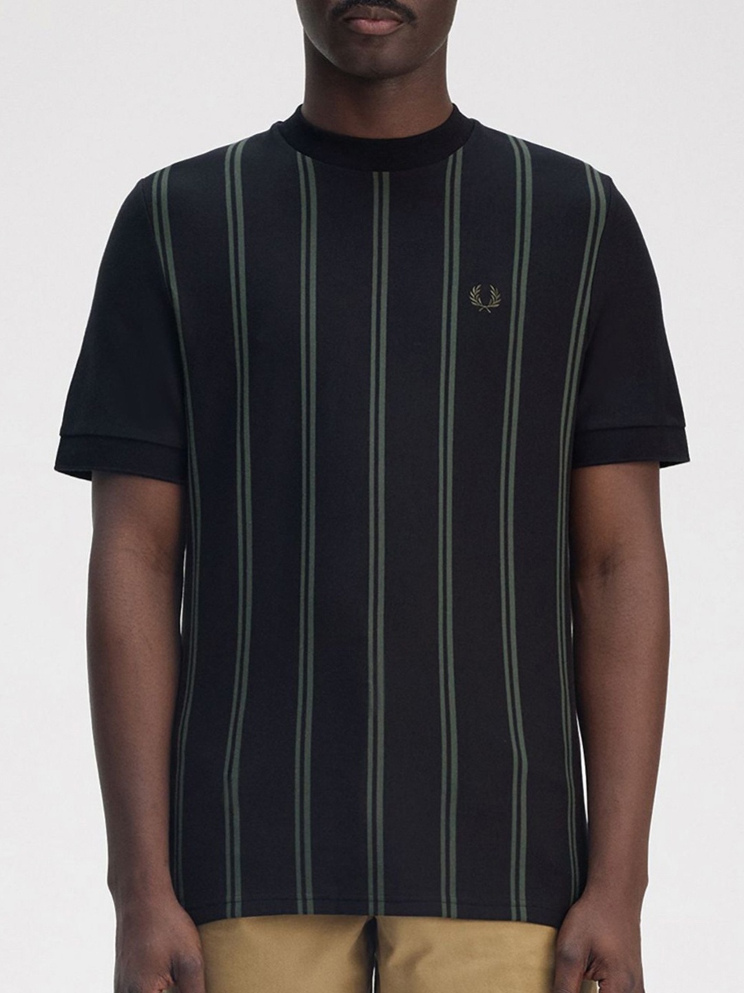 

Fred Perry Men Striped Pockets T-shirt, Black