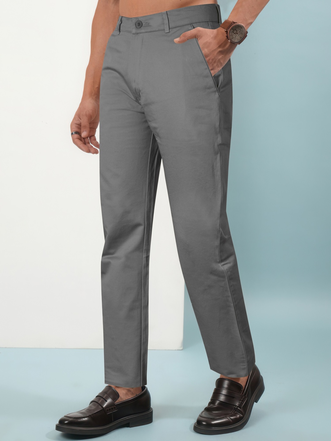 

Jb Just BLACK Men Urban Slim Trousers, Grey