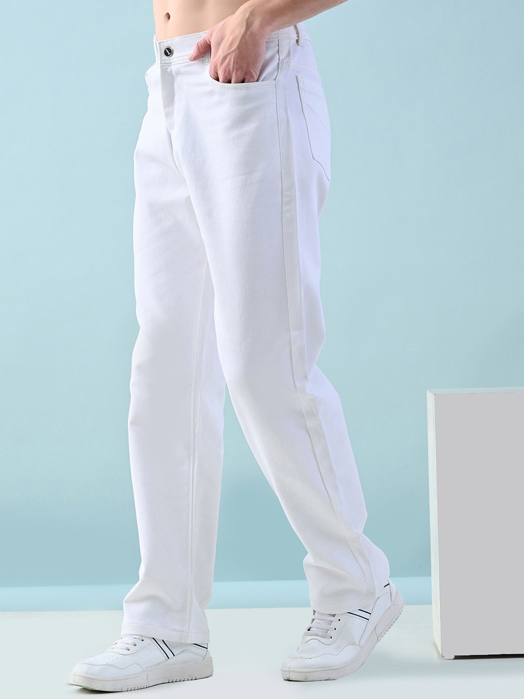 

Moda Rapido Men Classic Stretchable Jeans, White