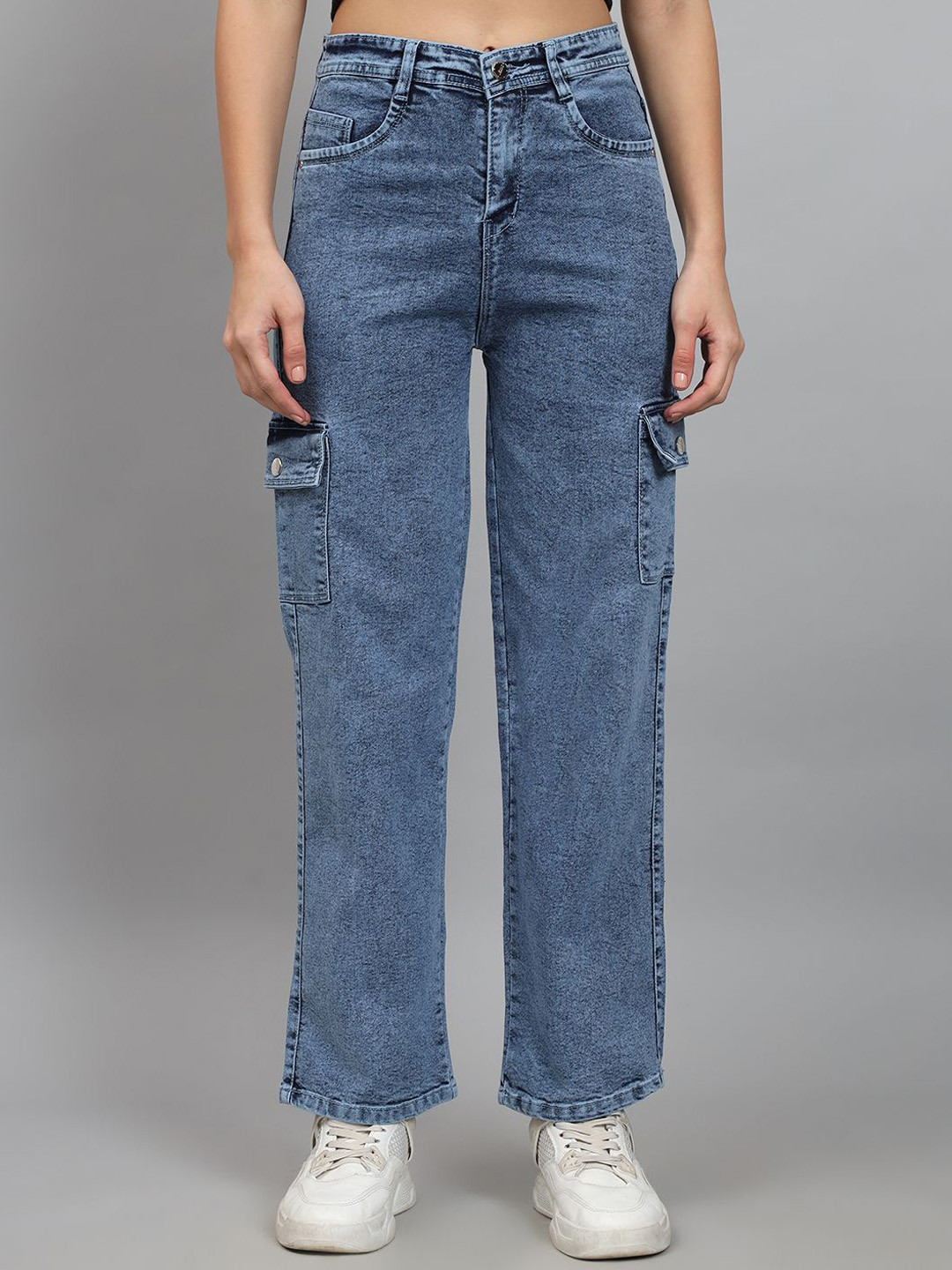 

DehlizeTrendz Women Straight Fit High-Rise Stretchable Jeans, Blue