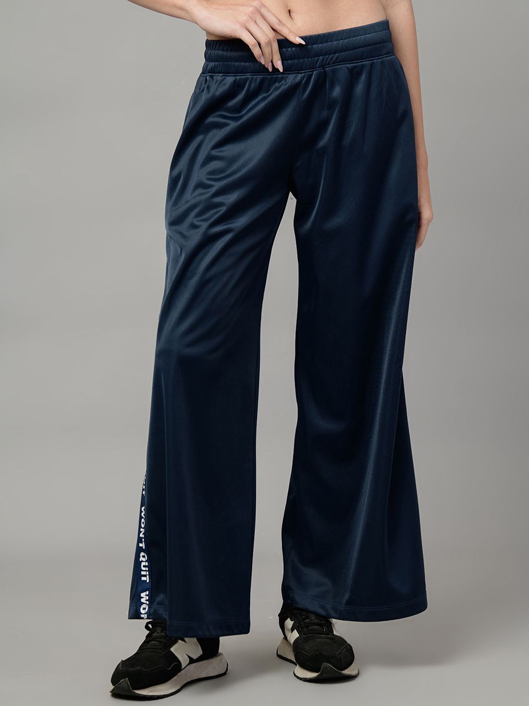 

HRX by Hrithik Roshan Women Flared Mid Rise Track Pant, Navy blue