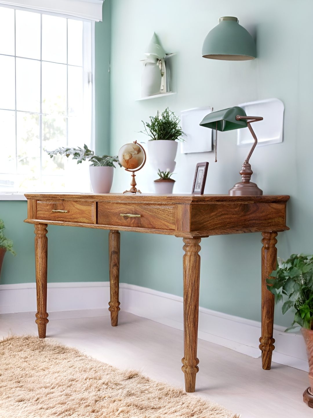 

Ikiriya Beige Sheesham Wood Study Computer Table