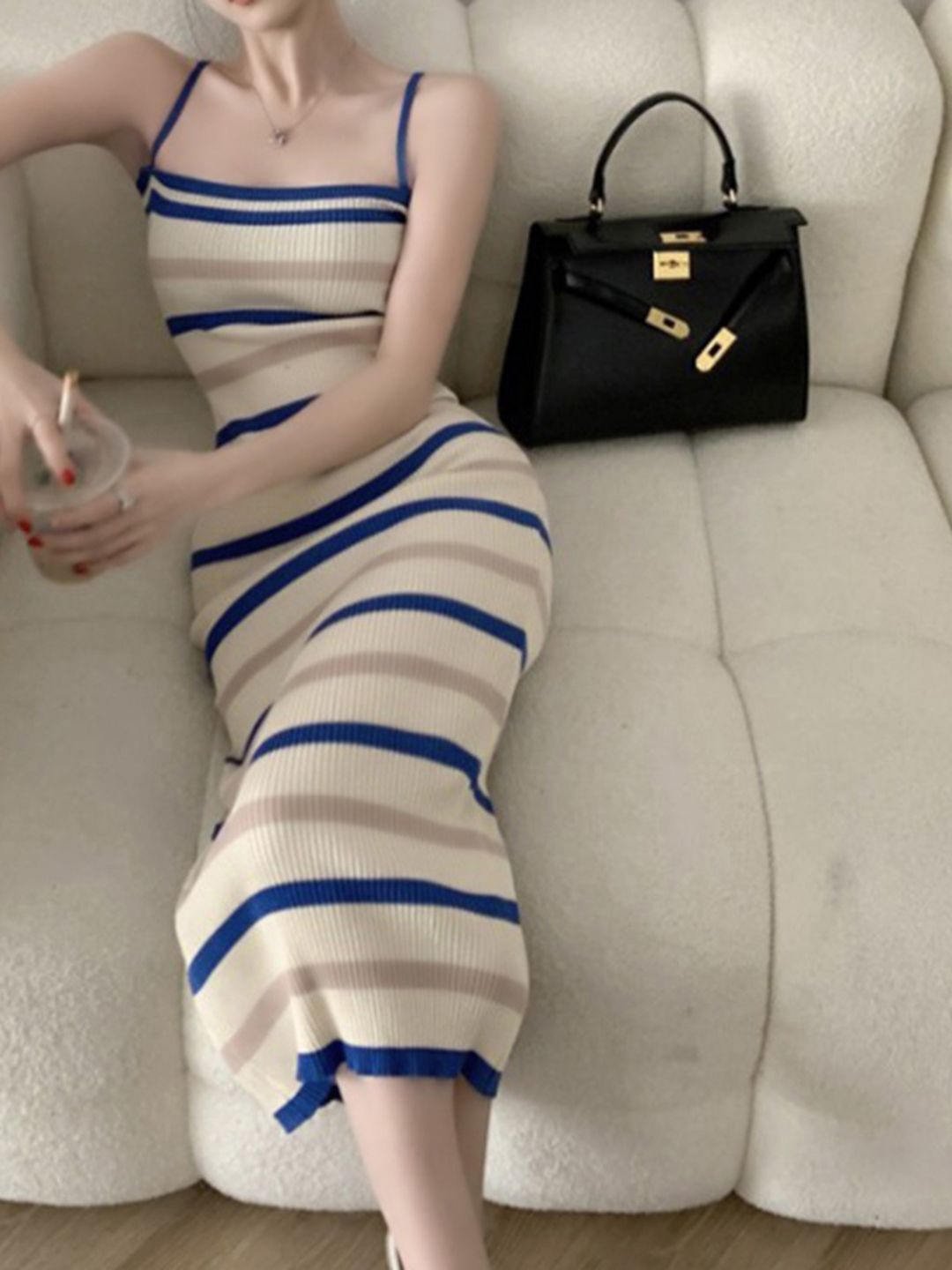 

DressBerry Striped Bodycon Dress, Multi