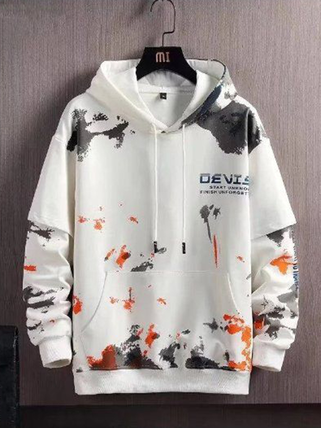 

AVEJO Men Printed Sweatshirt, White