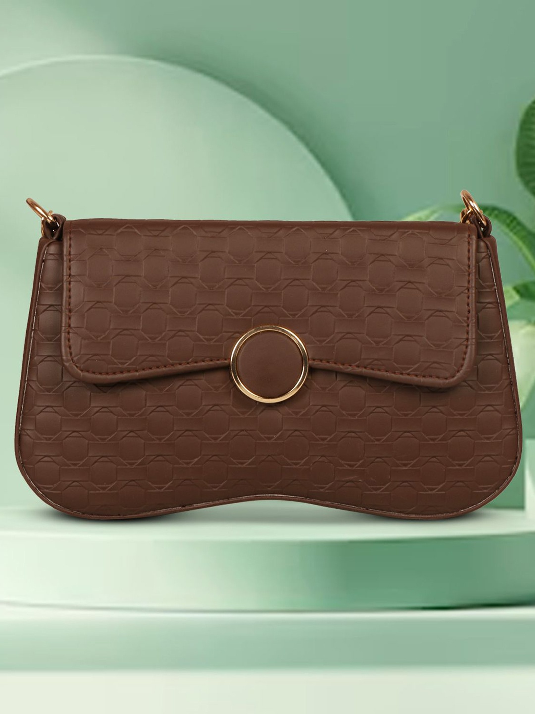 

Panchnaina Textured PU Structured Handheld Bag with Quilted, Na
