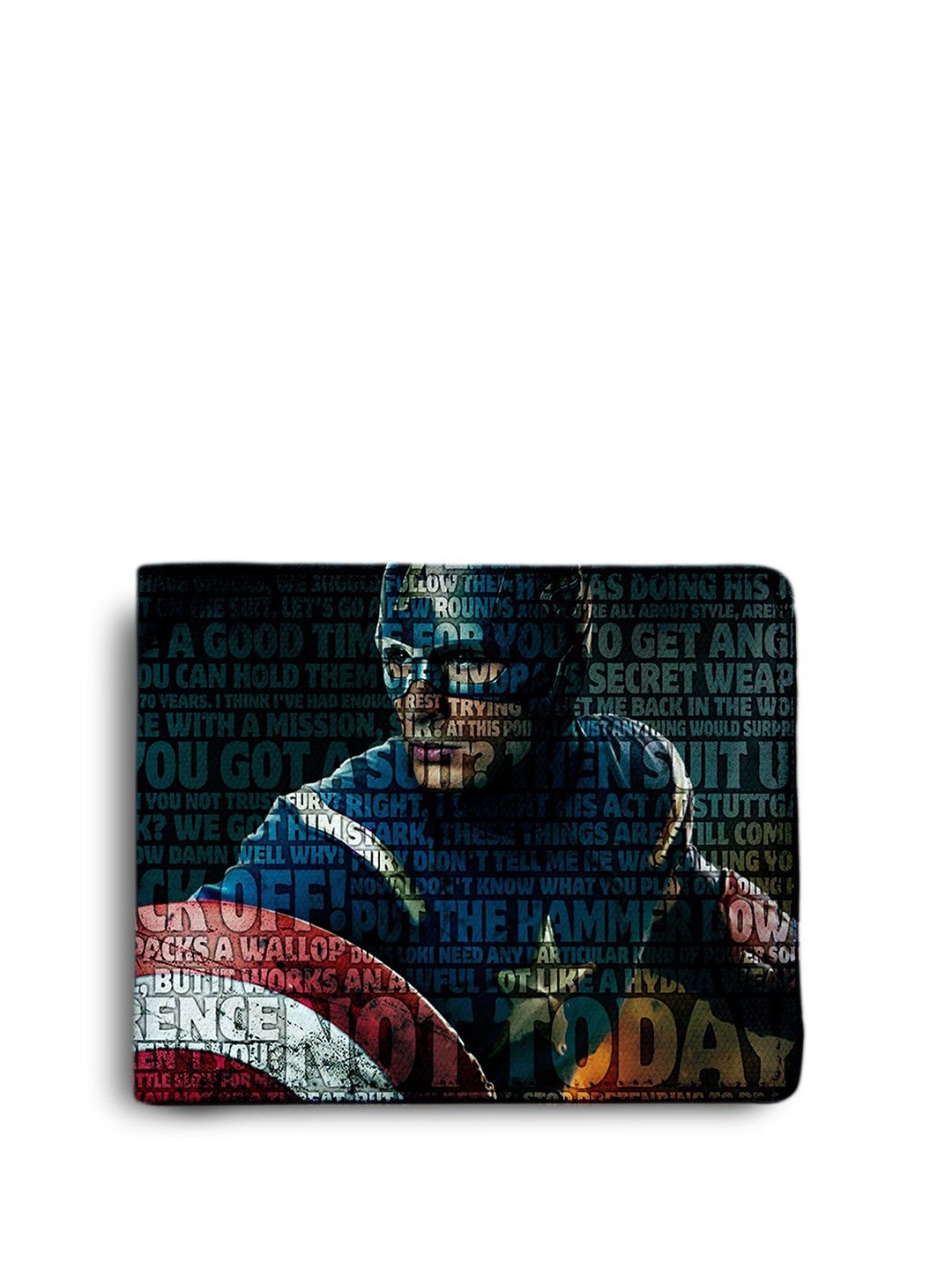 

ShopMantra Men Typography Printed PU Two Fold Wallet, Blue