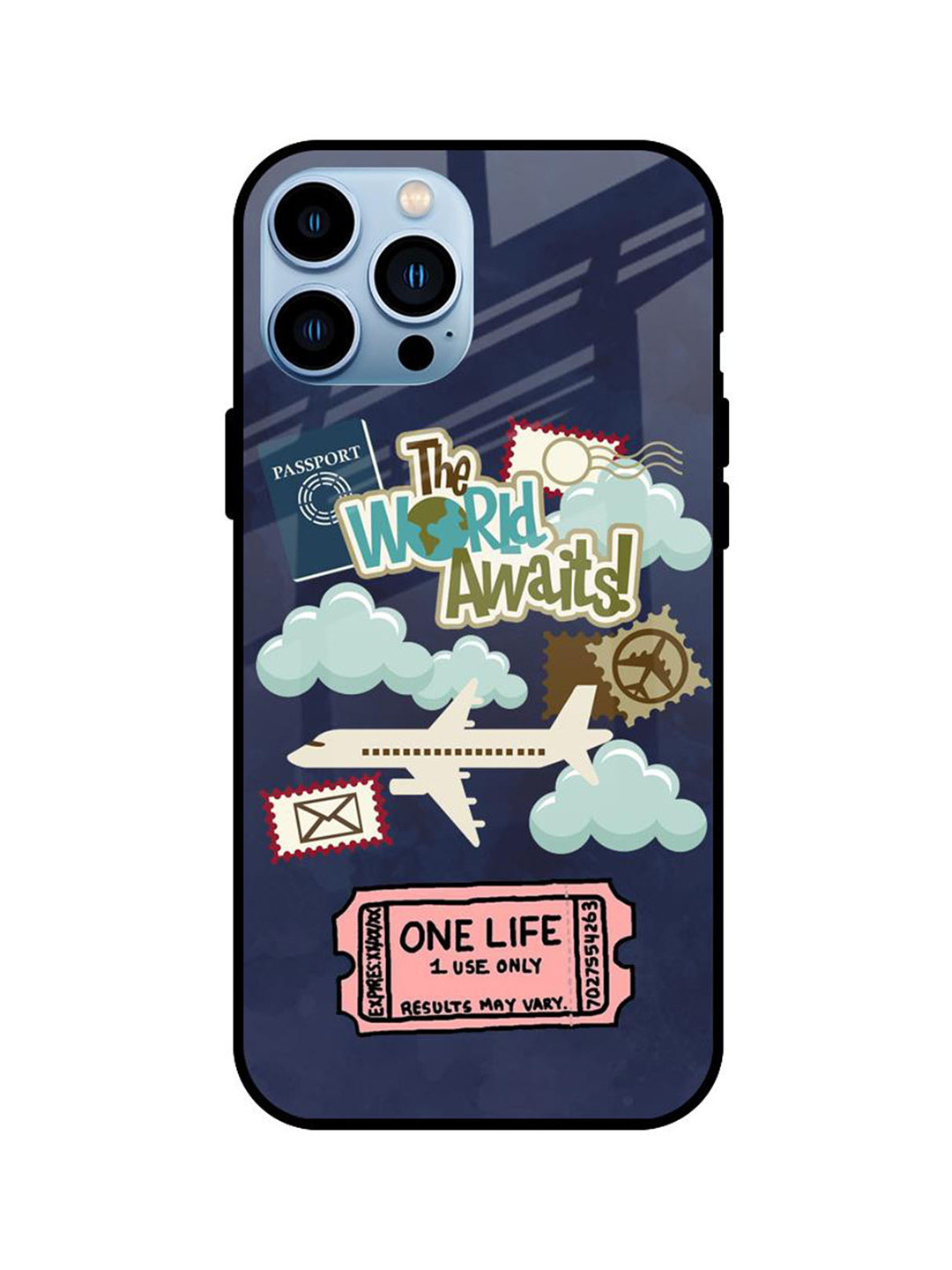 

QRIOH Floral Printed iPhone 13 Pro Max Back Case Mobile Accessories, Blue