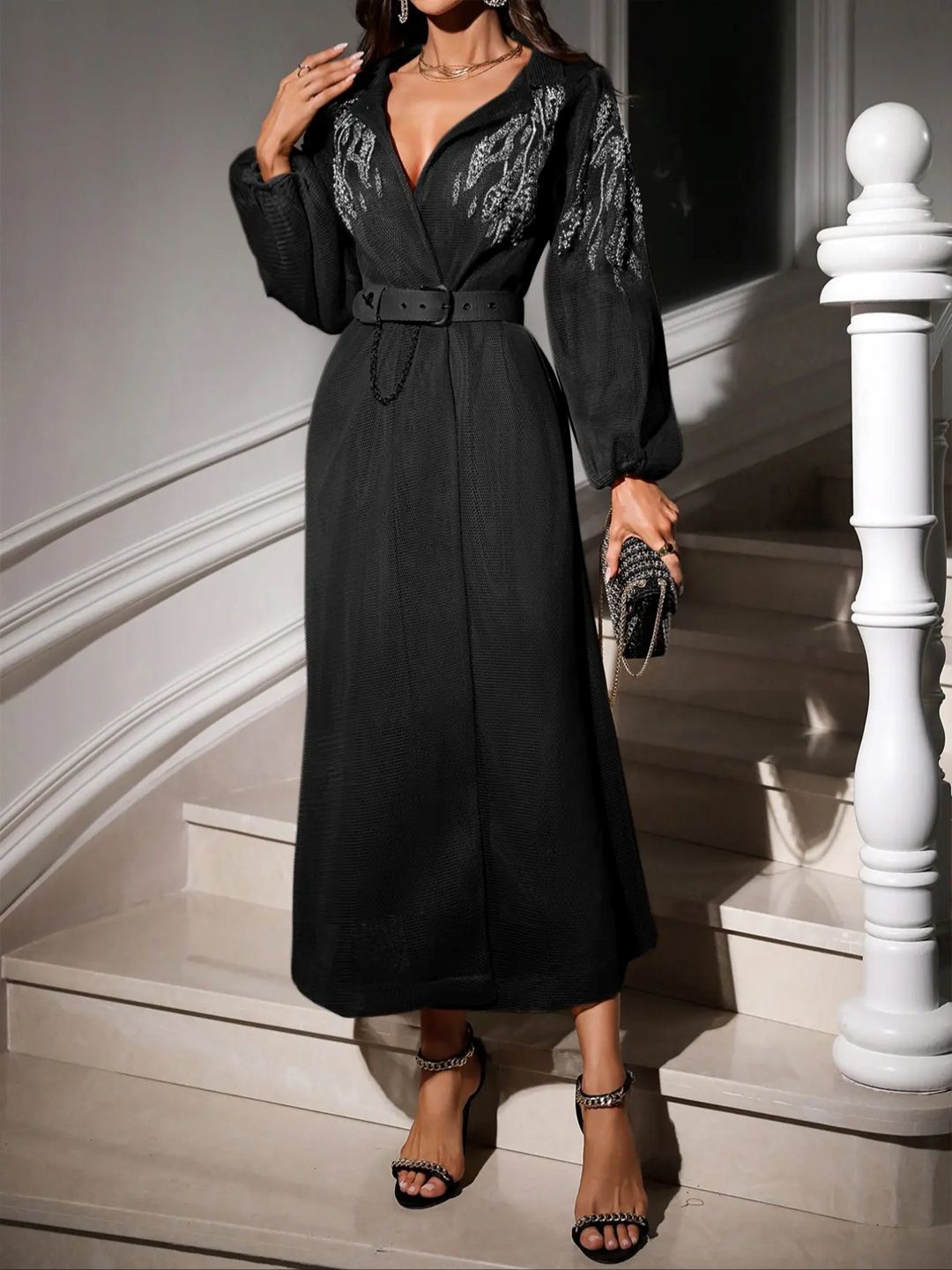 

bebe Maxi Midi Dress, Black