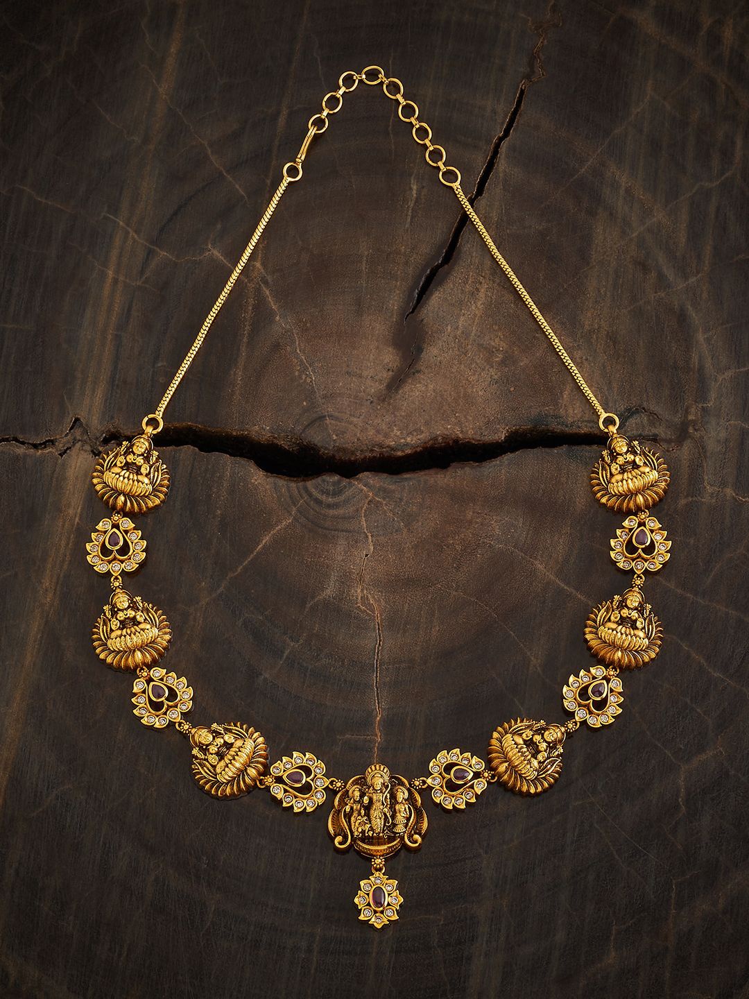 

Kushal's Fashion Jewellery Copper Gold-Plated Antique Necklace