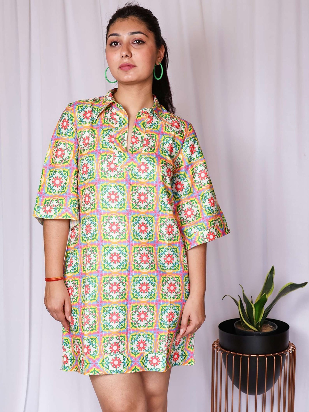 

ALLUREARMOIRE Print A-Line Dress, Multi