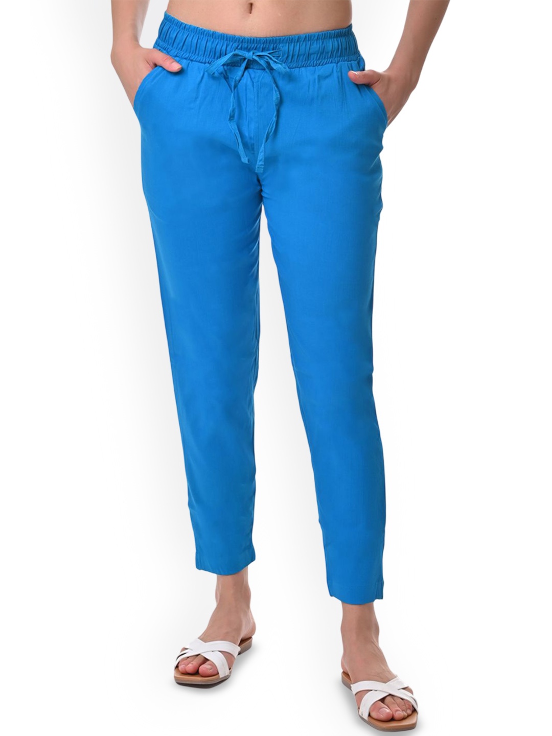

Fly Birds Women Tailored Trousers, Blue