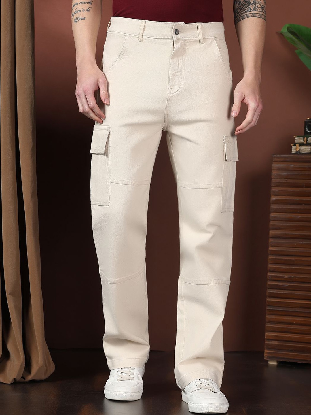 

Kotty Men Jean Stretchable Jeans, Beige
