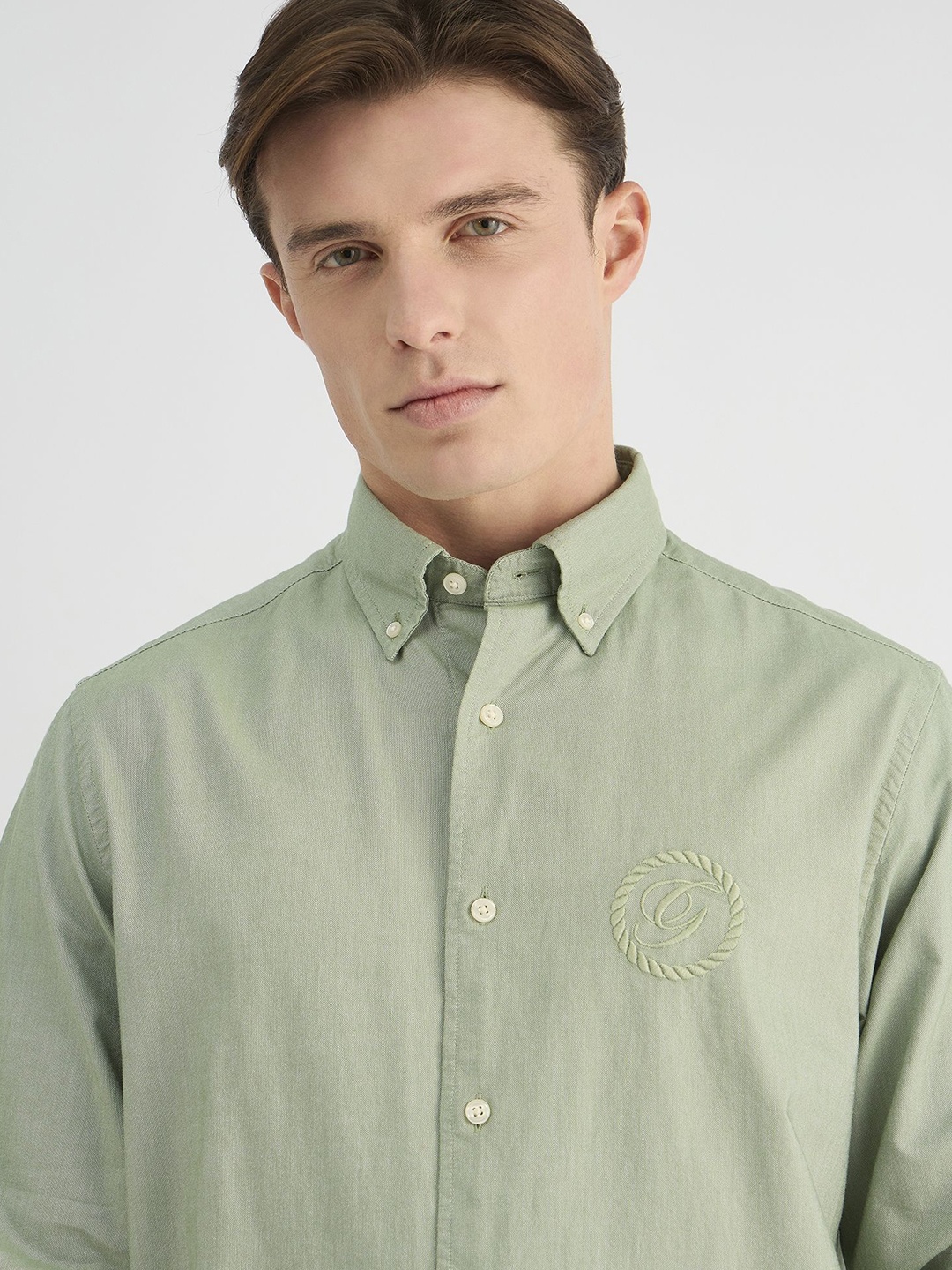 

GANT Men Opaque Casual Shirt, Green