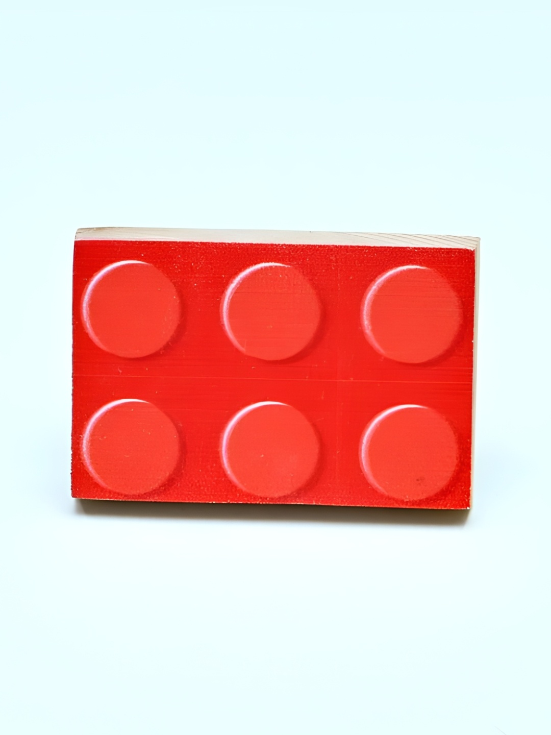 

Pinch of Pretty Red Wooden LEGO-Inspired Knob