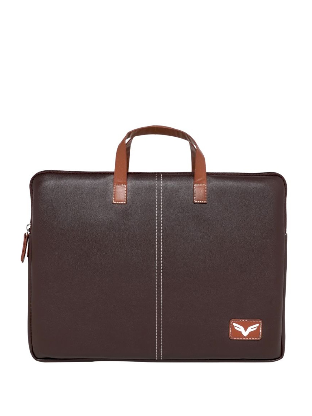 

FABCO Men PU Laptop Bag, Coffee brown