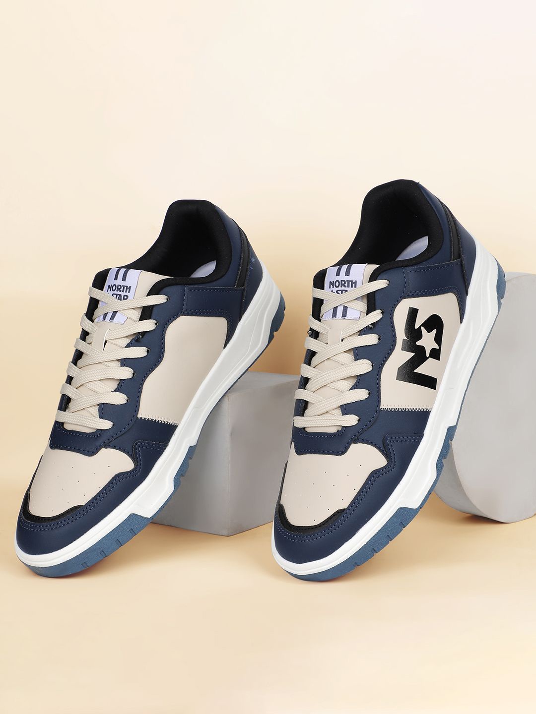 

North Star Men PU Sneakers, Navy blue