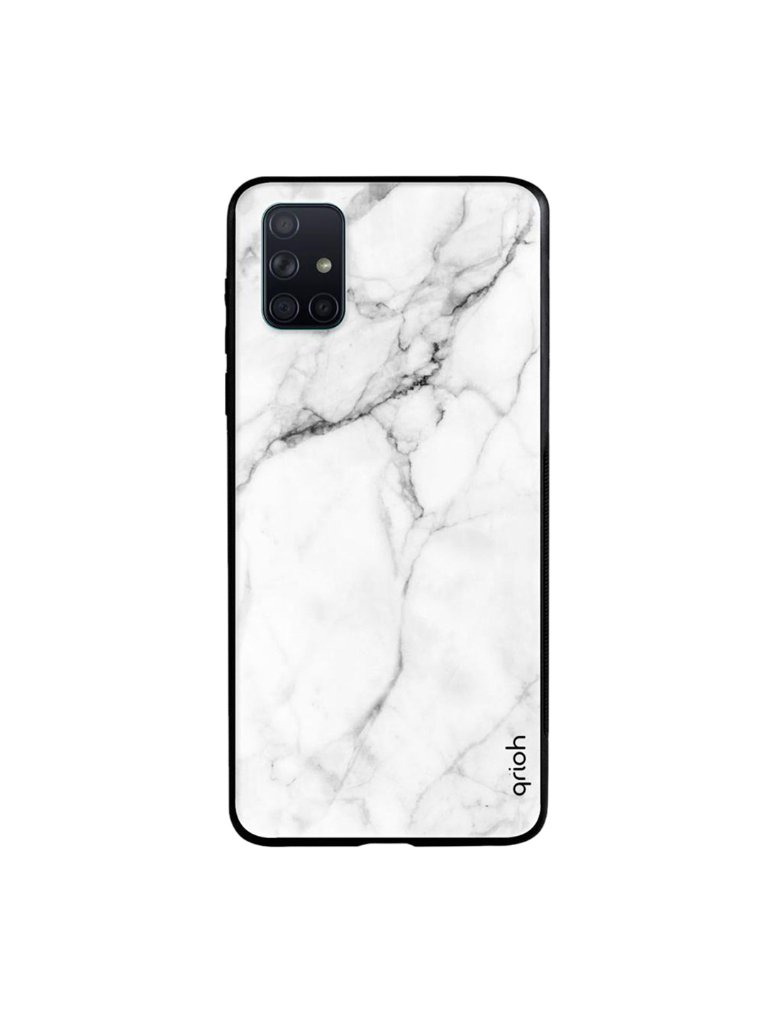 

QRIOH Quirky Printed Samsung Galaxy A71 Back Case Mobile Accessories, White