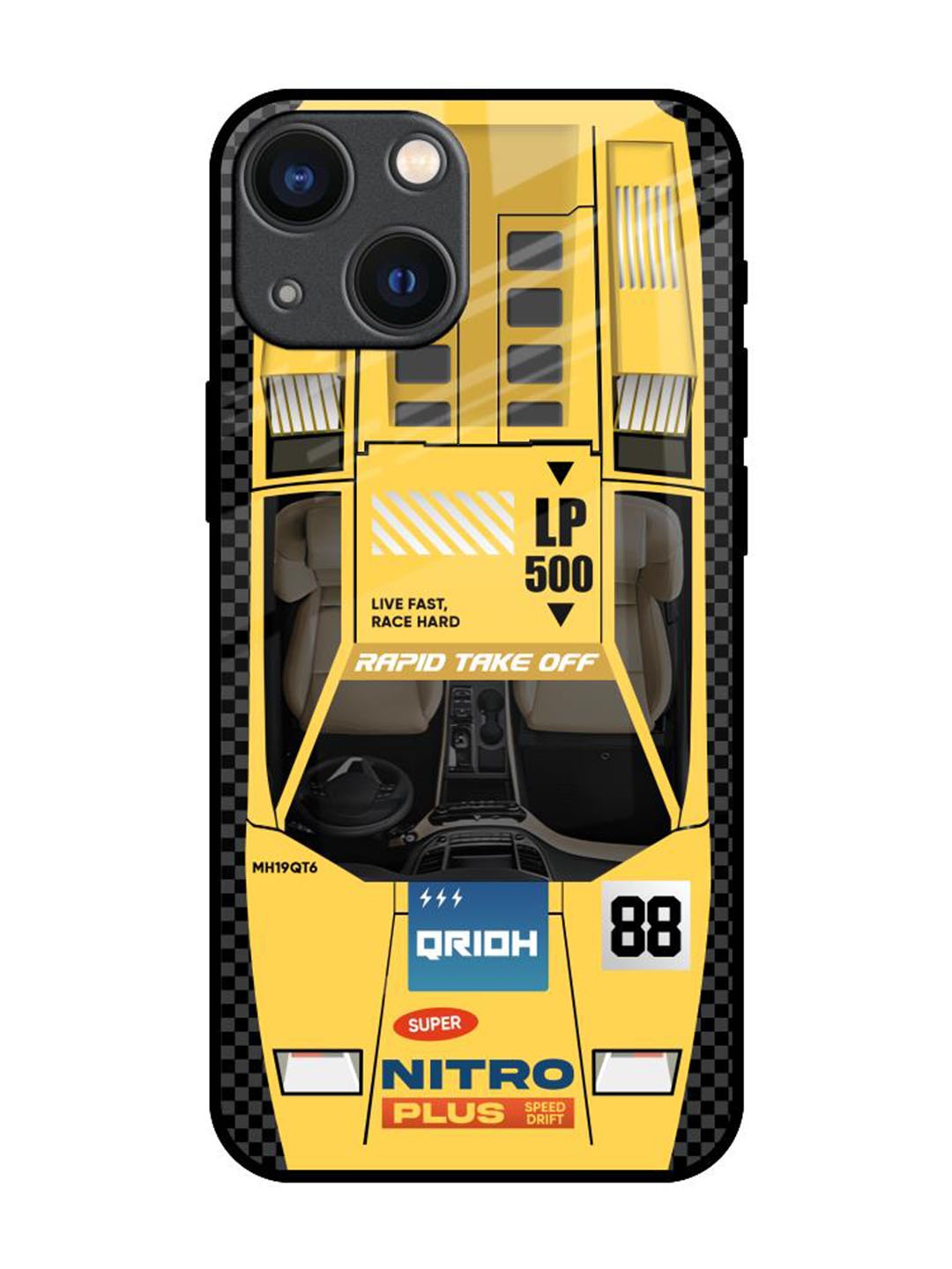 

QRIOH Typography Printed iPhone 14 Plus Back Case Mobile Accessories, Yellow