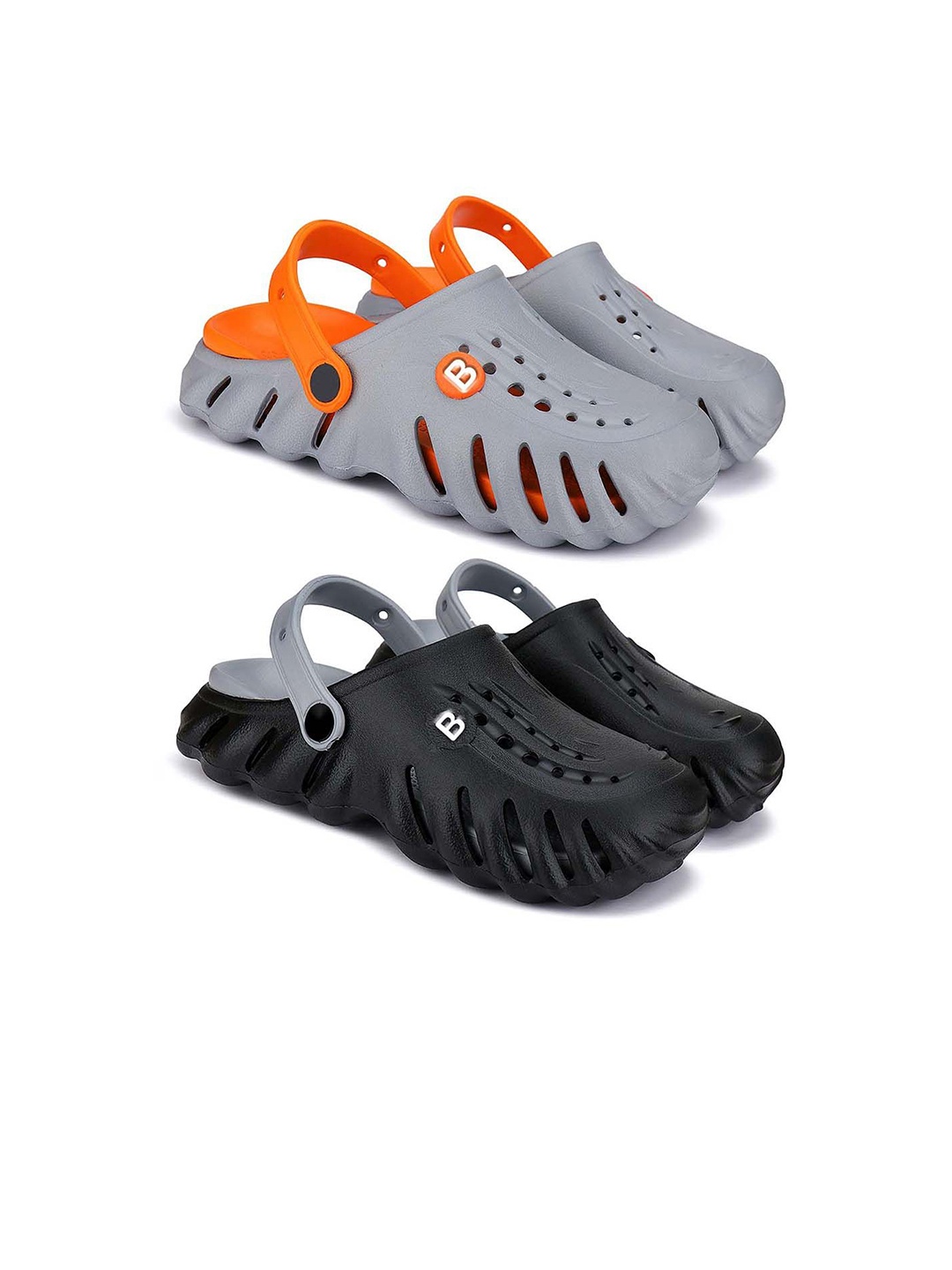 

BERSACHE Boys Set Of 2 Soft Classic Ultra Soft Technology Clogs, Grey