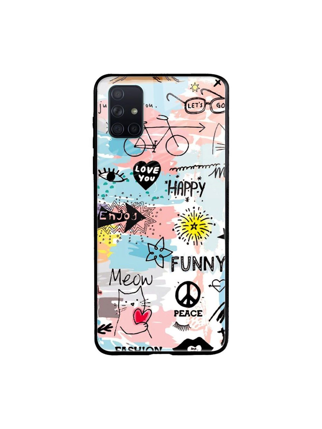 

QRIOH Typography Printed Samsung Galaxy A71 Back Case Mobile Accessories, Blue