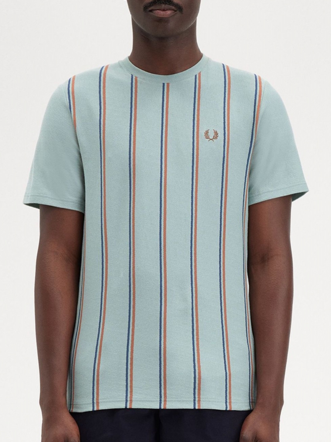 

Fred Perry Men Striped V-Neck Pockets T-shirt, Na
