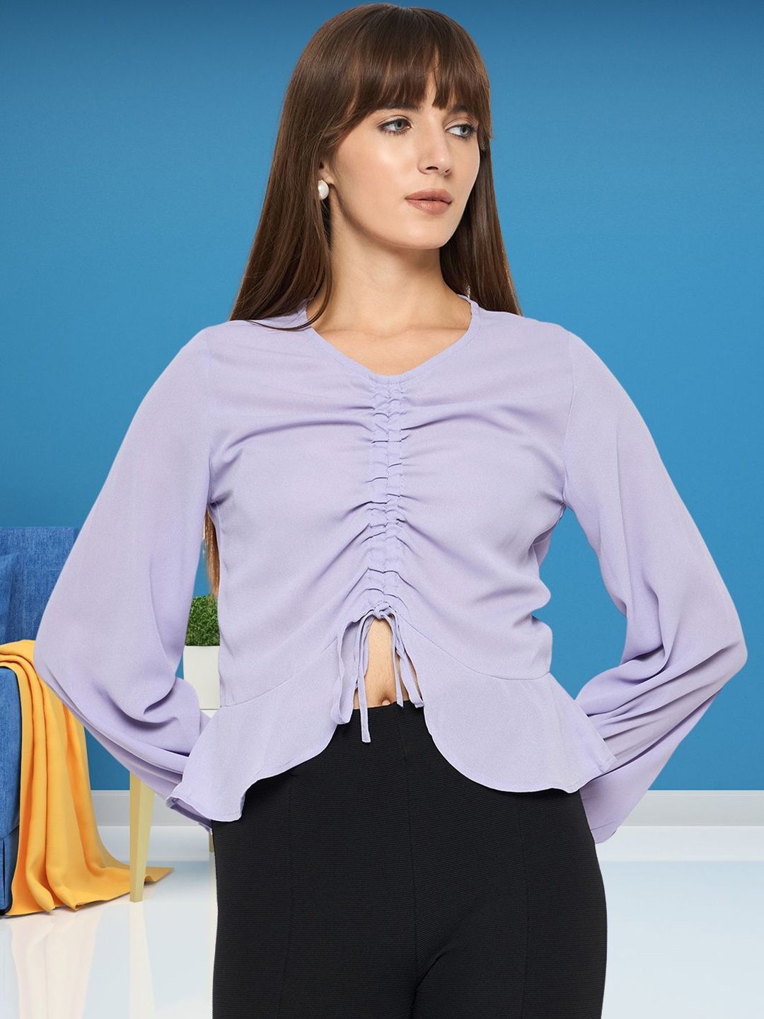 

DressBerry Crepe Crop Top, Violet