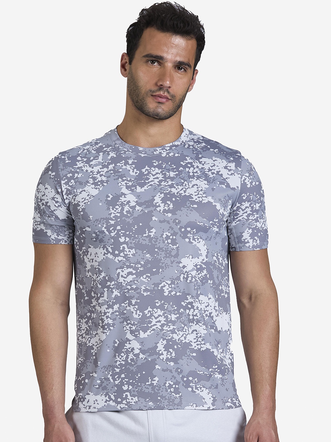 

Domyos By Decathlon Men's Fitness Short-Sleeved Crew Neck Breathable T-Shirt - Grey