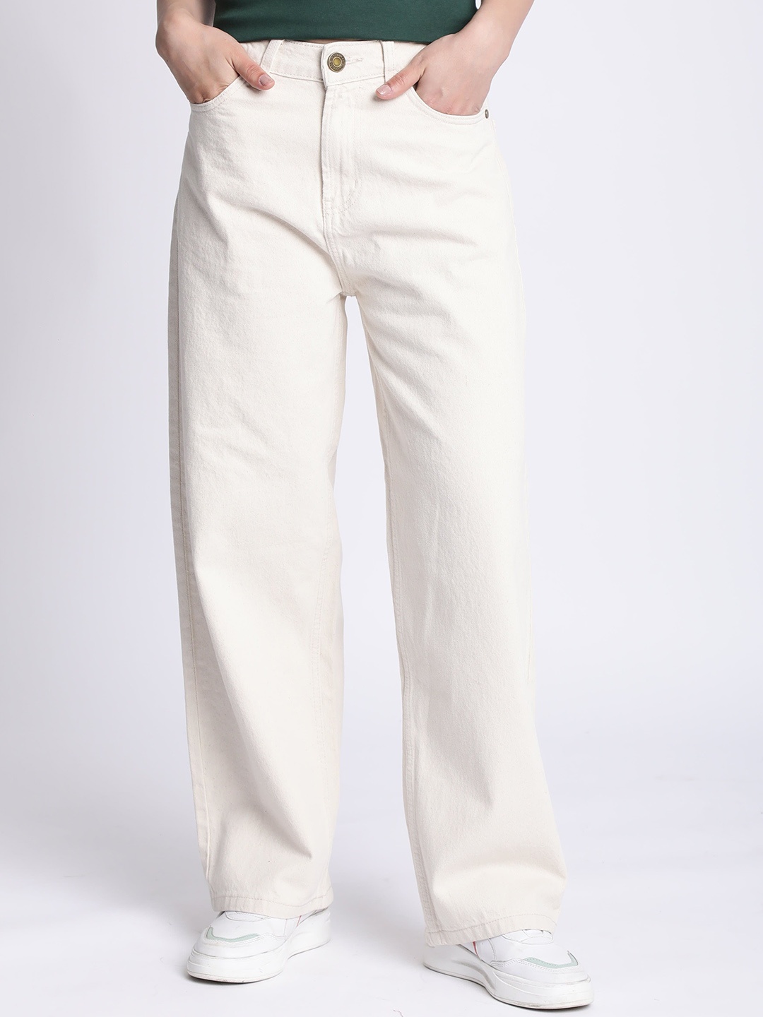 

Bene Kleed Women High-Rise Jeans, Beige